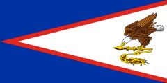 blue, white triangle outlined in red, American eagle holding a gold fly-whisk and club