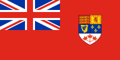 red British ensign, coat of arms