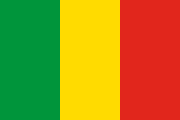 1959 proposed flag of Chad: green-yellow-red vertical tricolour