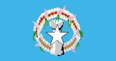 Northern Mariana Islands flag with a light blue background