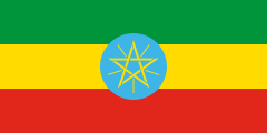Feb 1996 flag of Ethiopia