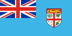 light blue British ensign, coat of arms
