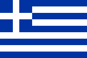 9 blue-white stripes, blue canton containing a white cross