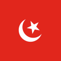red, white crescent and star