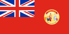 red British ensign, colonial seal