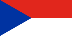 red-white, blue triangle