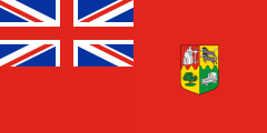 red British ensign, coat of arms